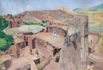  araber - Sur les Terrasses de Tazouda Orientalist Modernist Araber